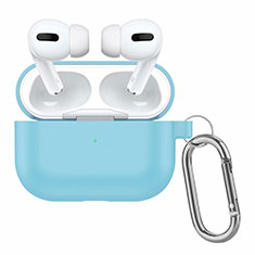 シリコン ケース 紛失防止 ズ用 AirPods Pro 充電ボックス アップル ブルー