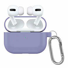 シリコン ケース 紛失防止 ズ用 AirPods Pro 充電ボックス アップル パープル