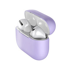 Apple AirPods Pro用360度 フルカバー極薄ソフトケース シリコンケース 耐衝撃 全面保護 バンパー S01 アップル パープル