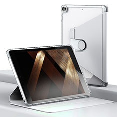 Apple iPad 10.2 (2019)用手帳型 レザーケース スタンド カバー H01 アップル グレー