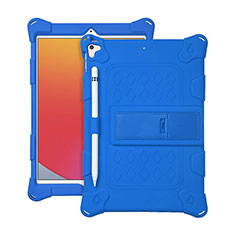 Apple iPad 10.2 (2019)用ハイブリットバンパーケース スタンド プラスチック 兼シリコーン カバー H01 アップル ネイビー