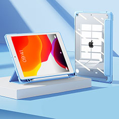 Apple iPad 10.2 (2019)用手帳型 レザーケース スタンド カバー H05 アップル ネイビー