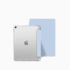 Apple iPad 10.2 (2019)用手帳型 レザーケース スタンド カバー P04 アップル ブルー
