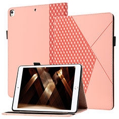 Apple iPad 10.2 (2019)用手帳型 レザーケース スタンド カバー YX1 アップル ローズゴールド