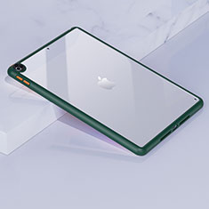 Apple iPad 10.2 (2019)用ハイブリットバンパーケース クリア透明 プラスチック カバー アップル グリーン