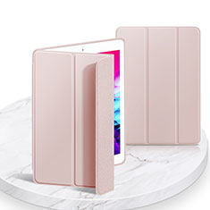 Apple iPad 10.2 (2020)用手帳型 レザーケース スタンド カバー L03 アップル ピンク