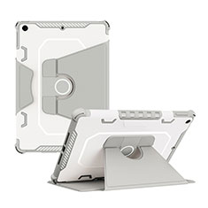 Apple iPad 10.2 (2020)用ハイブリットバンパーケース スタンド プラスチック 兼シリコーン カバー L04 アップル グレー