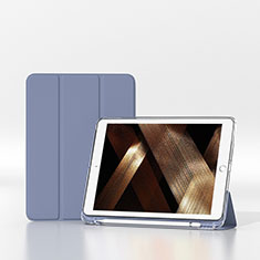 Apple iPad 10.2 (2021)用手帳型 レザーケース スタンド カバー H06 アップル ラベンダーグレー