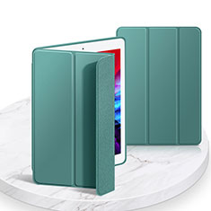 Apple iPad 10.2 (2021)用手帳型 レザーケース スタンド カバー L03 アップル モスグリー