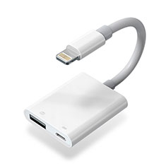 Apple iPad 4用Lightning to USB OTG 変換ケーブルアダプタ H01 アップル ホワイト