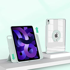Apple iPad Air 4 10.9 (2020)用手帳型 レザーケース スタンド カバー H01 アップル グリーン