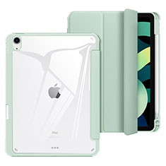 Apple iPad Air 4 10.9 (2020)用手帳型 レザーケース スタンド カバー H02 アップル ライトグリーン