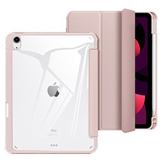 Apple iPad Air 5 10.9 (2022)用手帳型 レザーケース スタンド カバー H02 アップル ローズゴールド