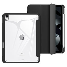 Apple iPad Air 5 10.9 (2022)用手帳型 レザーケース スタンド カバー H02 アップル ブラック