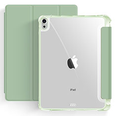 Apple iPad Air 5 10.9 (2022)用手帳型 レザーケース スタンド カバー H03 アップル グリーン
