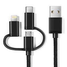 Apple iPad Air用Lightning USBケーブル 充電ケーブル Android Micro USB C01 アップル ブラック