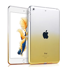 Apple iPad Air用極薄ソフトケース グラデーション 勾配色 クリア透明 アップル イエロー