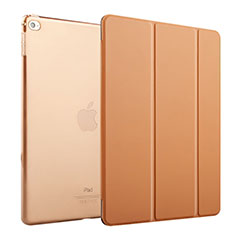 Apple iPad Mini 4用手帳型 レザーケース スタンド アップル ブラウン