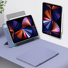 Apple iPad Pro 11 (2021)用手帳型 レザーケース スタンド カバー H01 アップル ラベンダー