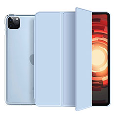 Apple iPad Pro 11 (2021)用手帳型 レザーケース スタンド カバー L10 アップル ブルー