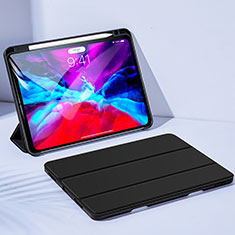 Apple iPad Pro 11 (2022)用手帳型 レザーケース スタンド アップル ブラック