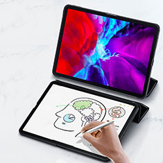 Apple iPad Pro 11 (2022)用手帳型 レザーケース スタンド L03 アップル ブラック