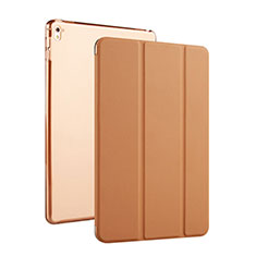 Apple iPad Pro 9.7用レザーケース 手帳型 スタンド アップル ブラウン