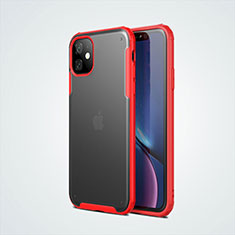 Apple iPhone 11用ハイブリットバンパーケース プラスチック 兼シリコーン カバー T01 アップル レッド