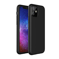 Apple iPhone 11用360度 フルカバー極薄ソフトケース シリコンケース 耐衝撃 全面保護 バンパー S01 アップル ブラック