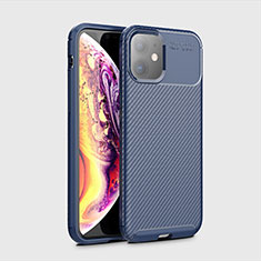 Apple iPhone 11用シリコンケース ソフトタッチラバー ツイル カバー アップル ネイビー