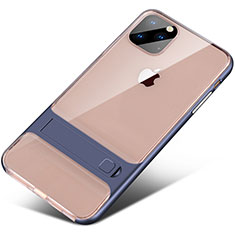 Apple iPhone 11 Pro用ハイブリットバンパーケース スタンド プラスチック 兼シリコーン カバー A02 アップル ネイビー