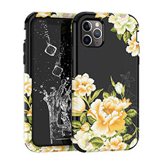 Apple iPhone 11 Pro用ハイブリットバンパーケース プラスチック 兼シリコーン カバー 前面と背面 360度 フル アップル ブラック