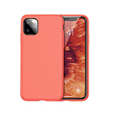 Apple iPhone 11 Pro Max用360度 フルカバー極薄ソフトケース シリコンケース 耐衝撃 全面保護 バンパー アップル オレンジ