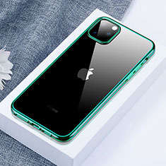 Apple iPhone 11 Pro Max用極薄ソフトケース シリコンケース 耐衝撃 全面保護 クリア透明 H02 アップル グリーン