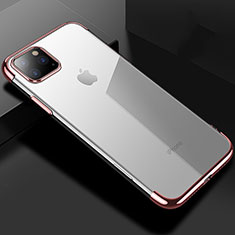 Apple iPhone 11 Pro Max用極薄ソフトケース シリコンケース 耐衝撃 全面保護 クリア透明 S03 アップル ローズゴールド