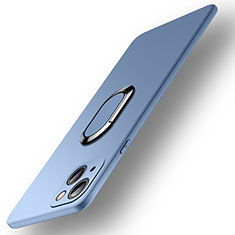 Apple iPhone 13用極薄ソフトケース シリコンケース 耐衝撃 全面保護 アンド指輪 マグネット式 バンパー A09 アップル ブルー