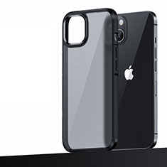 Apple iPhone 13用ハイブリットバンパーケース プラスチック 兼シリコーン カバー U04 アップル ブラック