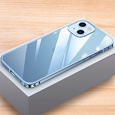 Apple iPhone 13用ケース 高級感 手触り良い アルミメタル 製の金属製 バンパー カバー LK1 アップル ネイビー