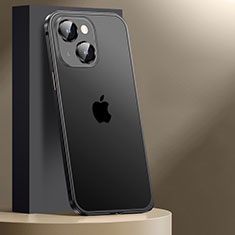 Apple iPhone 13用ケース 高級感 手触り良い メタル兼プラスチック バンパー JL2 アップル ブラック