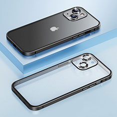 Apple iPhone 13用ケース 高級感 手触り良い メタル兼プラスチック バンパー LF3 アップル ブラック