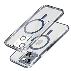 Apple iPhone 13用極薄ソフトケース シリコンケース 耐衝撃 全面保護 クリア透明 カバー Mag-Safe 磁気 Magnetic LD1 アップル ネイビー