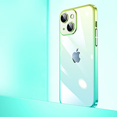 Apple iPhone 13用ハードカバー クリスタル クリア透明 勾配色 QC1 アップル グリーン