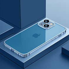 Apple iPhone 13用ケース 高級感 手触り良い メタル兼プラスチック バンパー QC4 アップル ネイビー