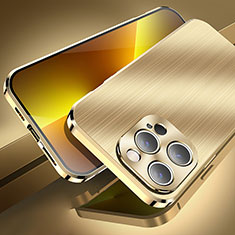Apple iPhone 13 Pro用ケース 高級感 手触り良い アルミメタル 製の金属製 カバー M06 アップル ゴールド