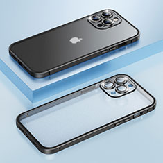 Apple iPhone 13 Pro用ケース 高級感 手触り良い メタル兼プラスチック バンパー Bling-Bling LF1 アップル ブラック