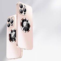 Apple iPhone 13 Pro用ハイブリットバンパーケース プラスチック 鏡面 カバー Mag-Safe 磁気 Magnetic アップル ローズゴールド
