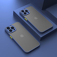Apple iPhone 13 Pro用ハイブリットバンパーケース クリア透明 プラスチック カバー LS1 アップル ネイビー