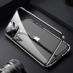 Apple iPhone 13 Pro Max用ケース 高級感 手触り良い アルミメタル 製の金属製 360度 フルカバーバンパー 鏡面 カバー M09 アップル ブラック