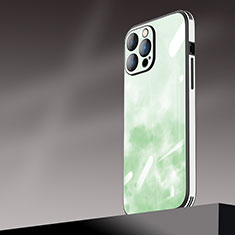Apple iPhone 13 Pro Max用ハードケース プラスチック 質感もマット カバー 勾配色 AT1 アップル グリーン