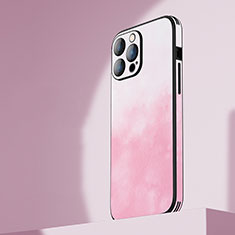 Apple iPhone 13 Pro Max用ハードケース プラスチック 質感もマット カバー 勾配色 AT2 アップル ピンク